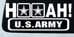 Hooah US Army Military Car or Truck Window Decal Sticker