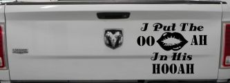 I Put The OO AH In His HOOAH Military Car or Truck Window Vinyl Decal Sticker (Black)