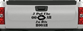 I Put The OO AH In His HOOAH Military Car or Truck Window Decal Sticker (Black)