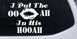I Put The OO AH In His HOOAH Military Car or Truck Window Decal Sticker
