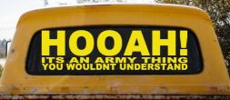 HOOAH Its An Army Thing You Wouldn't Understand Military Car or Truck Window Vinyl Decal Sticker (Yellow)