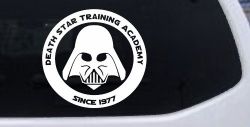 Star Wars Death Star Training Academy Darth Vader Sci Fi Car or Truck Window Decal Sticker