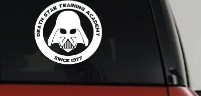 Star Wars Death Star Training Academy Darth Vader Sci Fi Car or Truck Window Vinyl Decal Sticker