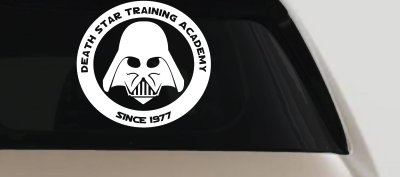 Star Wars Death Star Training Academy Darth Vader Sci Fi Car or Truck Window Vinyl Decal Sticker