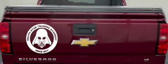 Star Wars Death Star Training Academy Darth Vader Sci Fi Car or Truck Window Decal Sticker (White)