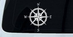 Compass Rose Car or Truck Window Decal Sticker