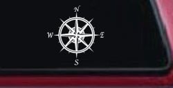 Compass Rose Car or Truck Window Decal Sticker