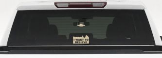 X Files I Want To Believe Space Ship Aliens Sci Fi Car or Truck Window Vinyl Decal Sticker (Desert Sand)