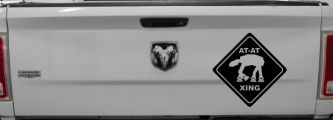 Star Wars AT AT Crossing Xing Sci Fi Car or Truck Window Vinyl Decal Sticker (Black)