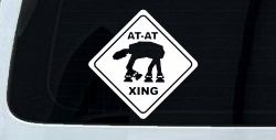 Star Wars AT AT Crossing Xing Sci Fi Car or Truck Window Decal Sticker