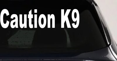 Caution K9 Dog Car or Truck Window Vinyl Decal Sticker