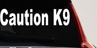 Caution K9 Dog Car or Truck Window Vinyl Decal Sticker