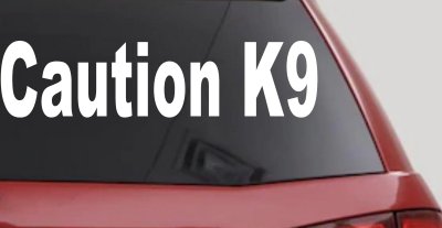 Caution K9 Dog Car or Truck Window Vinyl Decal Sticker