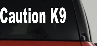 Caution K9 Dog Car or Truck Window Vinyl Decal Sticker