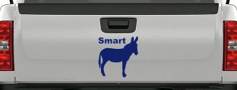 Smart Ass Funny Car or Truck Window Decal Sticker (Navy)