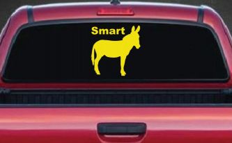 Smart Ass Funny Car or Truck Window Decal Sticker (Yellow)