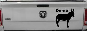 Dumb Ass Funny Car or Truck Window Decal Sticker (Black)