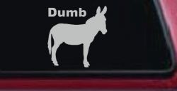 Dumb Ass Funny Car or Truck Window Decal Sticker (Light Gray)