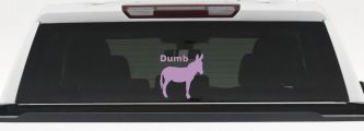 Dumb Ass Funny Car or Truck Window Decal Sticker (Lilac)