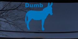 Dumb Ass Funny Car or Truck Window Vinyl Decal Sticker (Sky Blue)