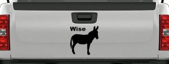 Wise Ass Funny Car or Truck Window Decal Sticker (Black)