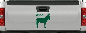 Wise Ass Funny Car or Truck Window Vinyl Decal Sticker (Dark Green)