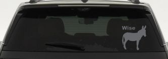 Wise Ass Funny Car or Truck Window Decal Sticker (Silver)