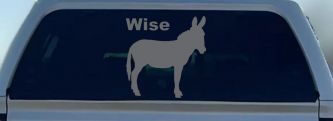 Wise Ass Funny Car or Truck Window Decal Sticker (Silver)