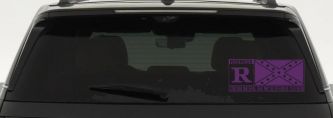 Rated R Redneck Confederate Flag  Country Car or Truck Window Decal Sticker (Violet)