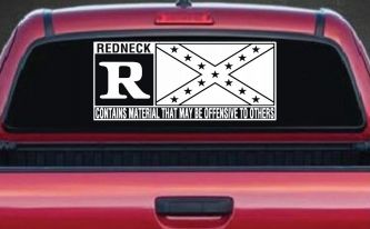 Rated R Redneck Confederate Flag  Country Car or Truck Window Decal Sticker