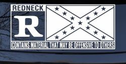 Rated R Redneck Confederate Flag  Country Car or Truck Window Decal Sticker