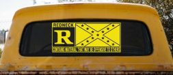 Rated R Redneck Confederate Flag  Country Car or Truck Window Vinyl Decal Sticker (Yellow)