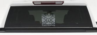 If This Confederate Flag Offends You You Need A History Lesson Country Car or Truck Window Decal Sticker (Telegrey)