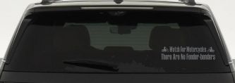 Watch For Motorcycles There Are No Fender Benders Biker Car or Truck Window Decal Sticker (Silver)