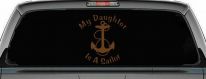 My Daughter Is A Sailor With Anchor Military Car or Truck Window Decal Sticker (Copper)