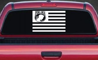 American Flag Pow Mia Military Car or Truck Window Decal Sticker