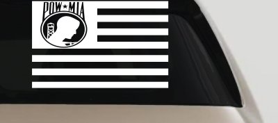American Flag Pow Mia Military Car or Truck Window Vinyl Decal Sticker