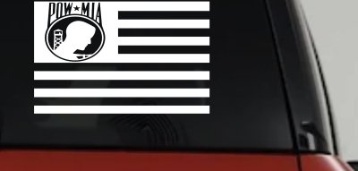 American Flag Pow Mia Military Car or Truck Window Vinyl Decal Sticker
