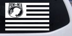 American Flag Pow Mia Military Car or Truck Window Decal Sticker