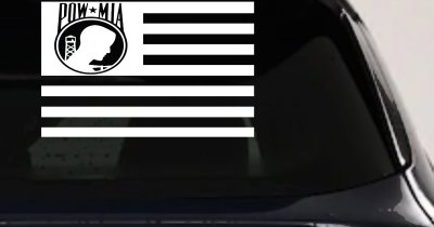 American Flag Pow Mia Military Car or Truck Window Vinyl Decal Sticker
