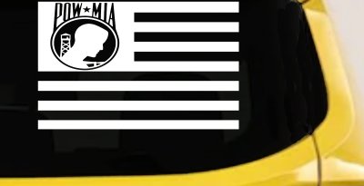 American Flag Pow Mia Military Car or Truck Window Vinyl Decal Sticker