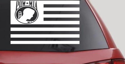American Flag Pow Mia Military Car or Truck Window Vinyl Decal Sticker