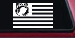 American Flag Pow Mia Military Car or Truck Window Decal Sticker
