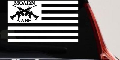 Molon Labe American Flag AR 15 Guns Guns Car or Truck Window Vinyl Decal Sticker