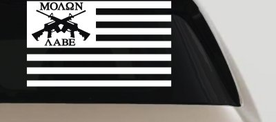 Molon Labe American Flag AR 15 Guns Guns Car or Truck Window Vinyl Decal Sticker