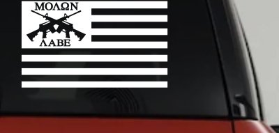 Molon Labe American Flag AR 15 Guns Guns Car or Truck Window Vinyl Decal Sticker