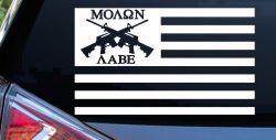 Molon Labe American Flag AR 15 Guns Guns Car or Truck Window Decal Sticker