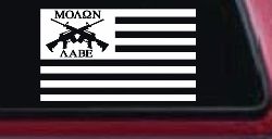 Molon Labe American Flag AR 15 Guns Guns Car or Truck Window Decal Sticker