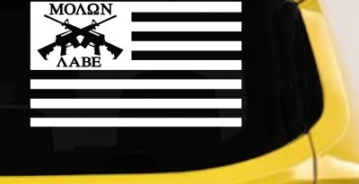 Molon Labe American Flag AR 15 Guns Guns Car or Truck Window Vinyl Decal Sticker