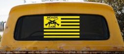 Molon Labe American Flag AR 15 Guns Guns Car or Truck Window Decal Sticker (Yellow)